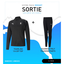 PACK SORTIE ENFANT PUMA LIGA 1/4 ZIP
